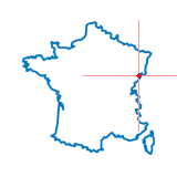 Carte du chef-lieu d'arrondissement de Delle