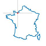 Carte du chef-lieu d'arrondissement de Douvres-la-Délivrande