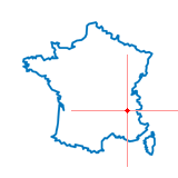Carte du chef-lieu d'arrondissement d'Échirolles-Est