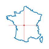 Carte du chef-lieu d'arrondissement d'Éguzon-Chantôme