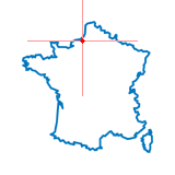 Carte du chef-lieu d'arrondissement d'Envermeu