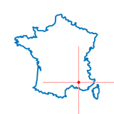 Carte du chef-lieu d'arrondissement de Gordes