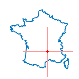 Carte du chef-lieu d'arrondissement de Grandrieu