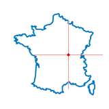 Carte du chef-lieu d'arrondissement de Gueugnon