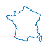 Carte du chef-lieu d'arrondissement d'Hendaye
