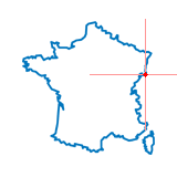Carte du chef-lieu d'arrondissement de Huningue