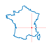 Carte du chef-lieu d'arrondissement de La Côte-Saint-André