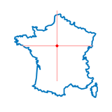 Carte du chef-lieu d'arrondissement de La Ferté-Saint-Aubin