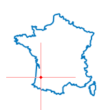 Carte du chef-lieu d'arrondissement de Labrit