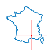 Carte du chef-lieu d'arrondissement de Lédignan