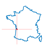Carte du chef-lieu d'arrondissement de Lesparre-Médoc