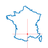 Carte du chef-lieu d'arrondissement de Millau-Ouest