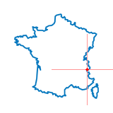 Carte du chef-lieu d'arrondissement de Modane