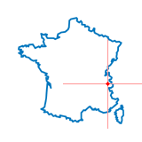 Carte du chef-lieu d'arrondissement de Moûtiers