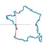 Carte du chef-lieu d'arrondissement de Moutiers-les-Mauxfaits
