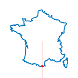 Carte du chef-lieu d'arrondissement de Prats-de-Mollo-la-Preste