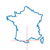 Carte du chef-lieu d'arrondissement de Sournia