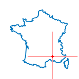 Carte du chef-lieu d'arrondissement de Villeneuve-lès-Avignon