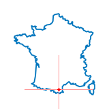 Carte du chef-lieu d'arrondissement de Vinça